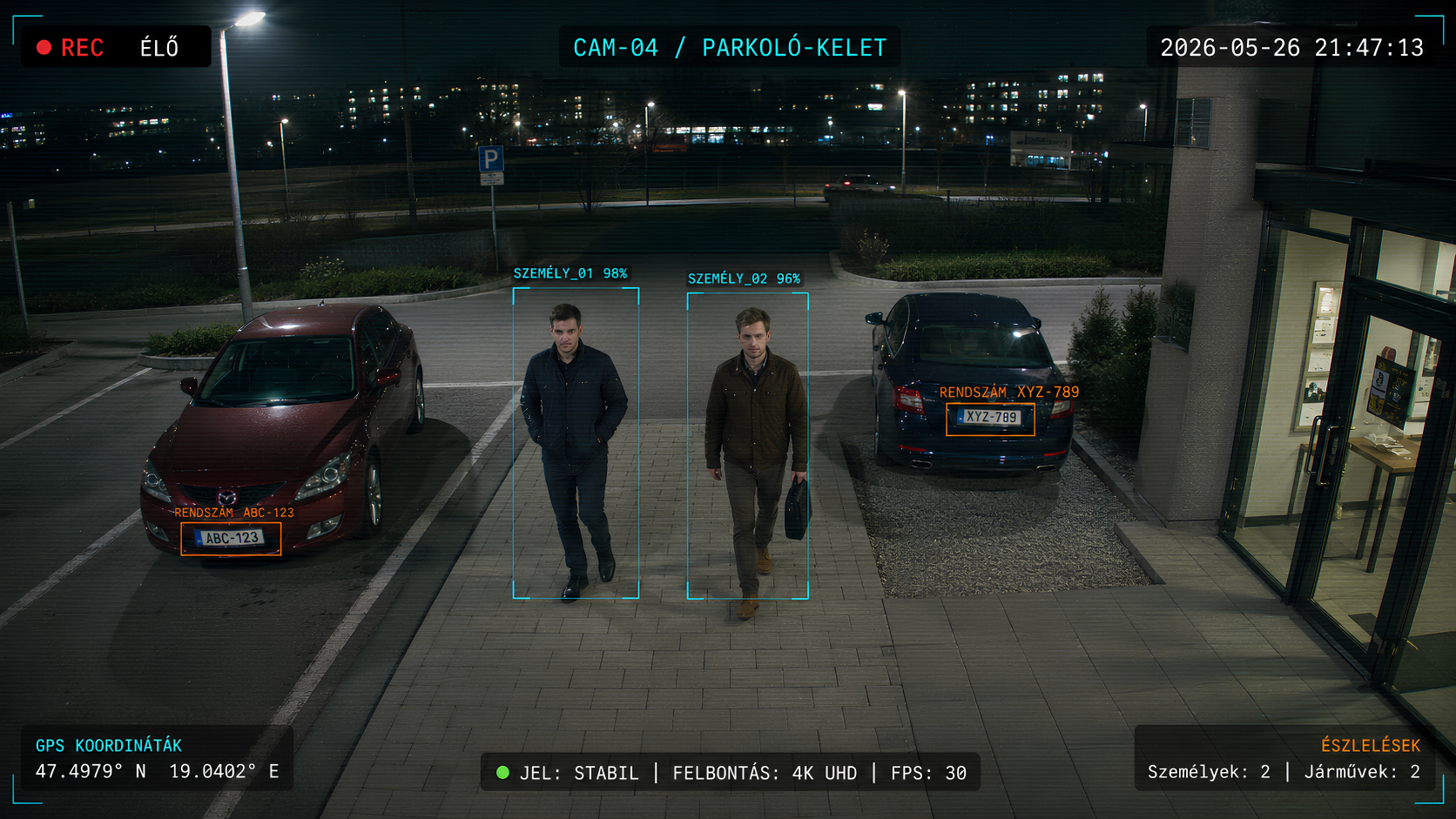 Eredeti CCTV felvétel anonimizálás előtt